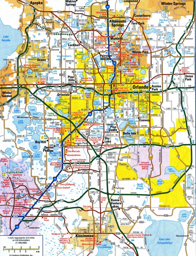 Map Of Central Florida Roads And Travel Information | Download Free - Road Map Of Orlando Florida