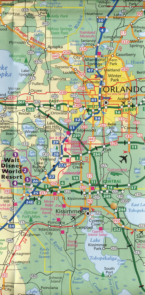 Map Of Central Florida Roads | Sitedesignco - Road Map Of Central Florida