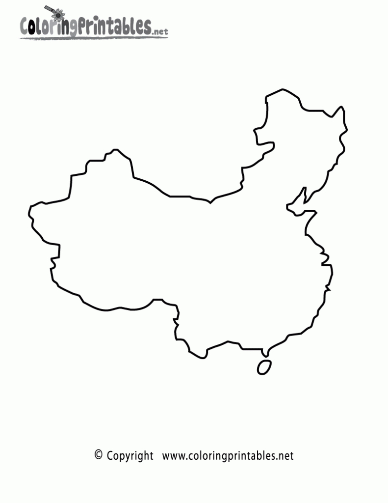 Map Of China Coloring Page - Coloring Home - Printable Map Of China For Kids