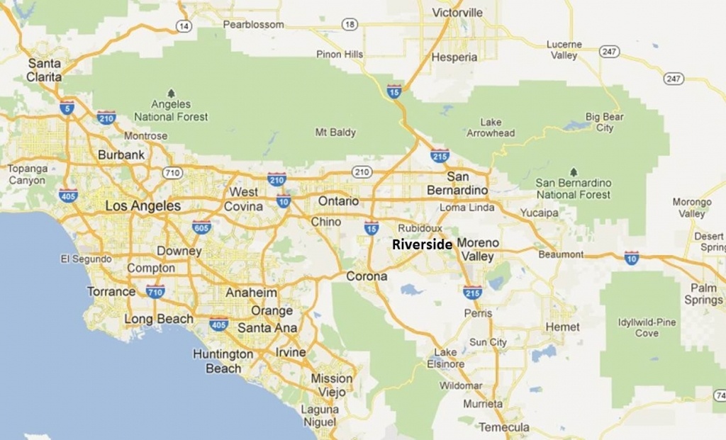 Map Of Cities In Riverside County California – Map Of Usa District - Riverside California Map