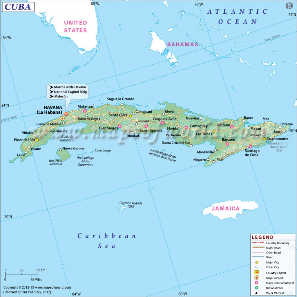 Map Of Cuba, Cuba Map - Printable Outline Map Of Cuba