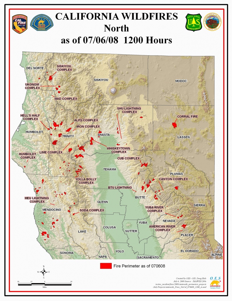 Map Of Current Fires In Northern California | Secretmuseum - Map Of California Wildfires Now