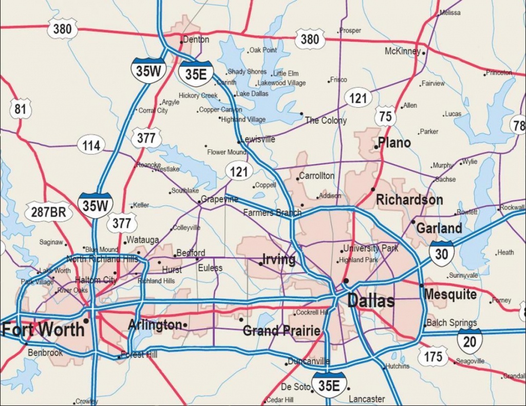 Map Of Dfw Area - Map Of Dfw Area Cities (Texas - Usa) - Map Of Fort Worth Texas Area