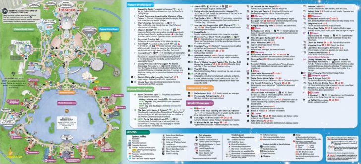 Epcot Park Map Printable