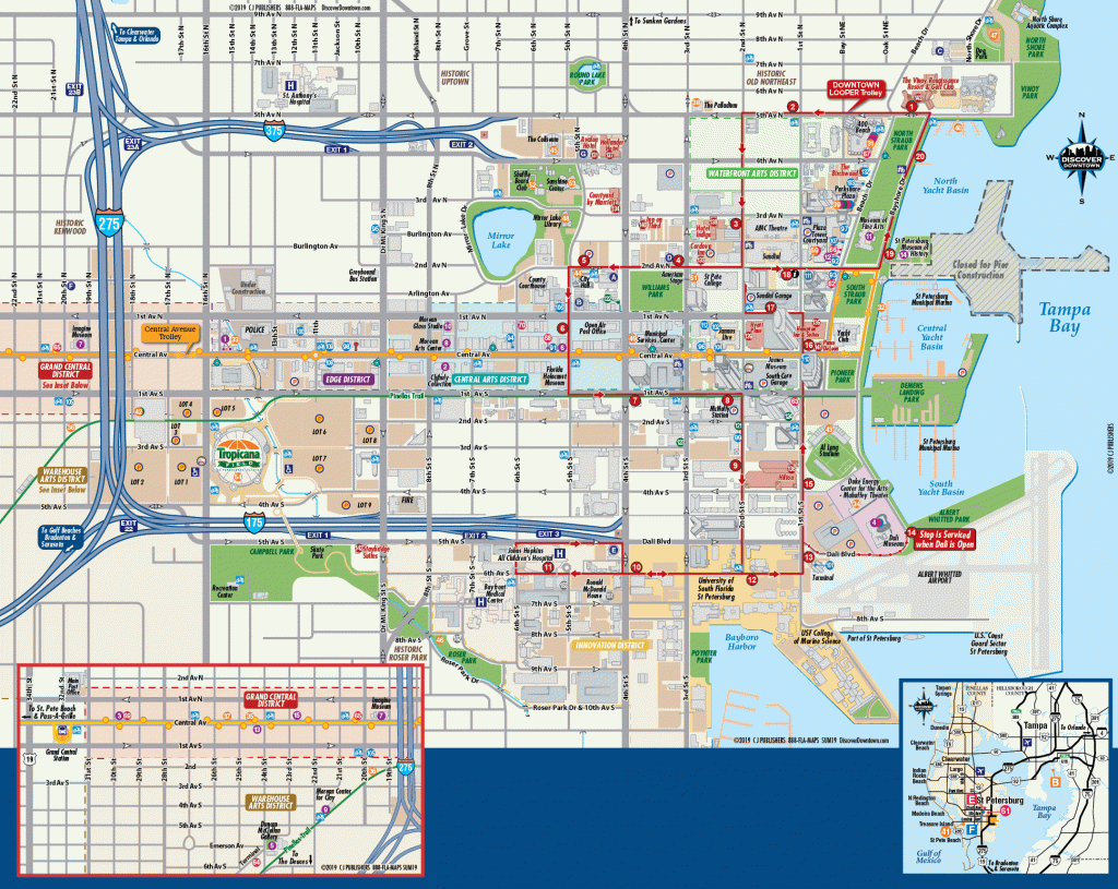 Map Of Downtown St Petersburg - The Official Downtown St Petersburg - St Pete Beach Florida Map