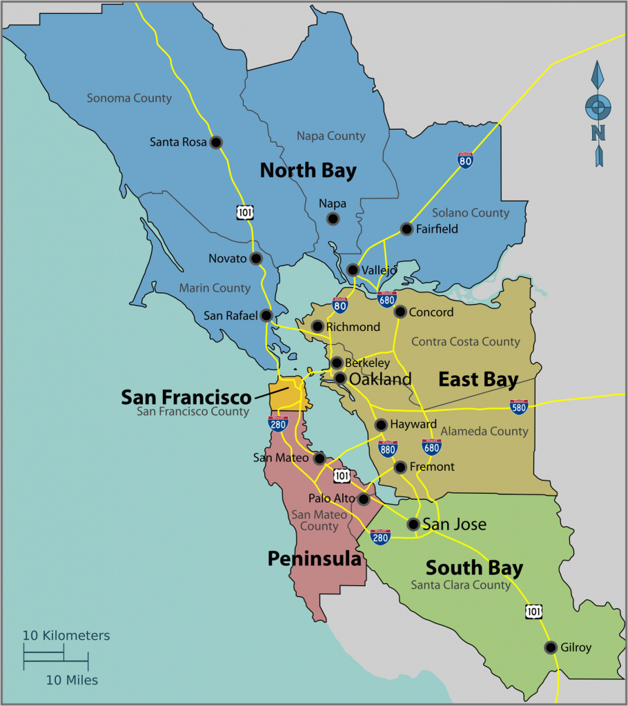 Map Of East Bay Area California | Secretmuseum - San Francisco Bay Area Map California