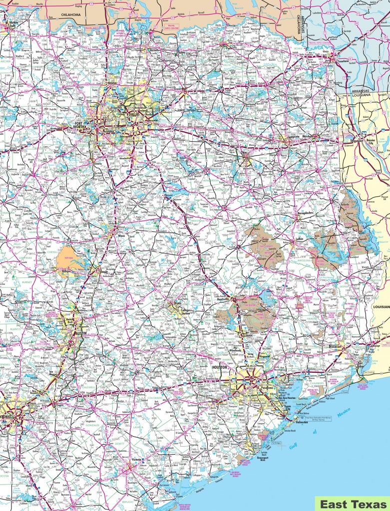 Map Of East Texas - East Texas Lakes Map