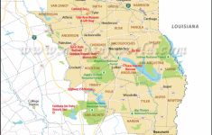 Map Of East Texas, East Texas Map - Map Of East Texas With Cities