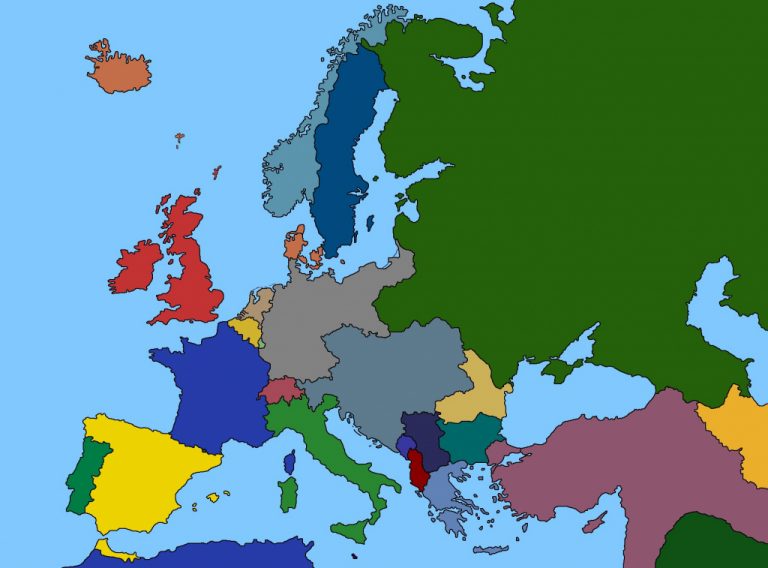 Map Of Europe 1914 - World Wide Maps - Blank Map Of Europe 1914