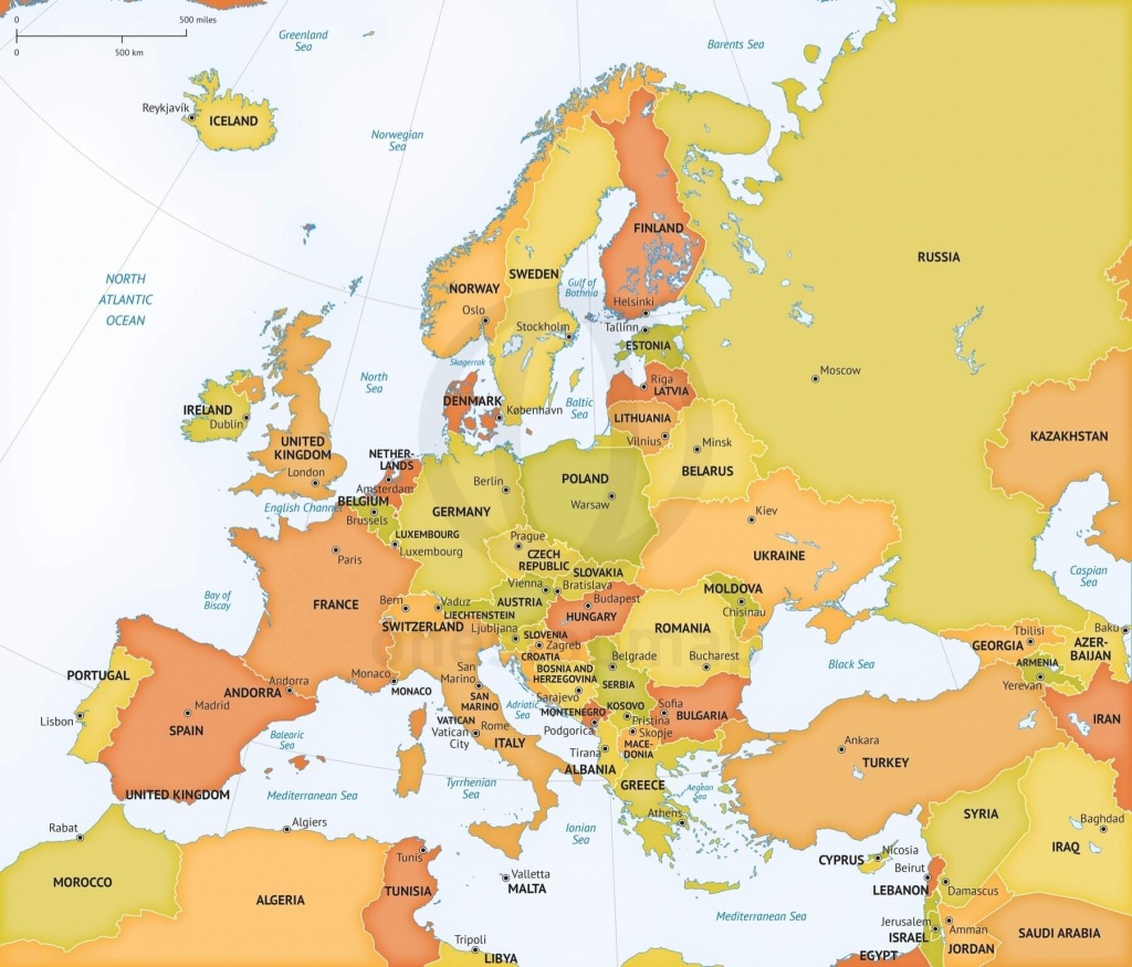 Map Of Europe Continent Political - Printable Political Map Of Europe