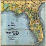 Map Of Florida: 3 Leading Winter Resort Hotels, 1885   Florida Resorts Map