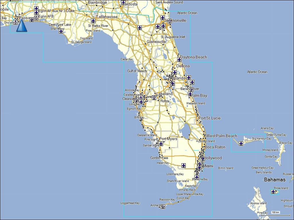 Map Of Florida And Bahamas | Dehazelmuis - Map Of Florida And Bahamas