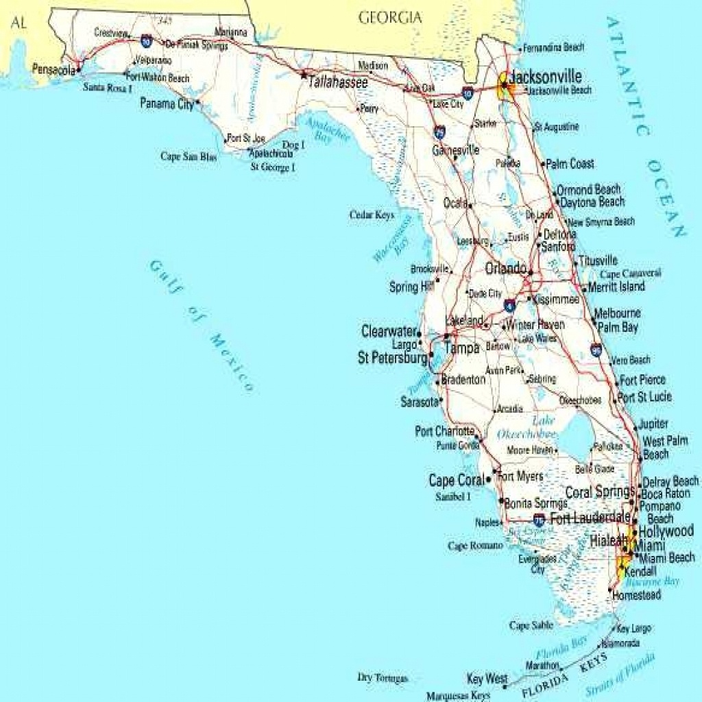 Map Of Florida Coastline - Lgq - Coral Bay Florida Map