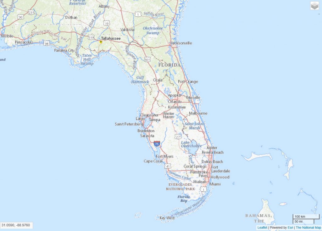 Map Of Florida - Map Of Florida And Bahamas | Printable Maps