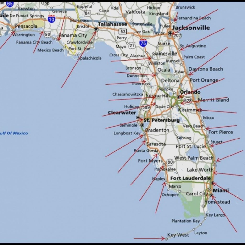 Map Of Florida West Coast Beaches And Travel Information | Download - Map Of West Coast Of Florida Usa