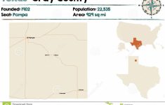 Map Of Gray County In Texas Stock Vector - Illustration Of Compass - Pampa Texas Map