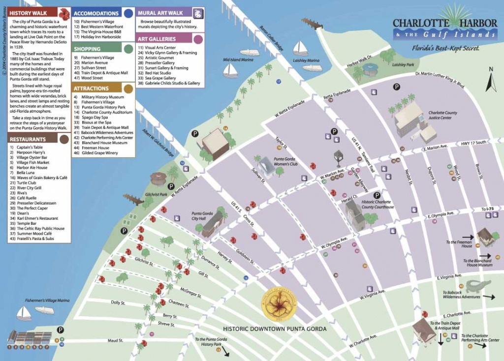 Map Of Historic Downtown Punta Gorda - Where Is Punta Gorda Florida On A Map