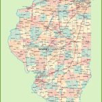 Map Of Illinois With Cities And Towns   Printable Map Of Illinois