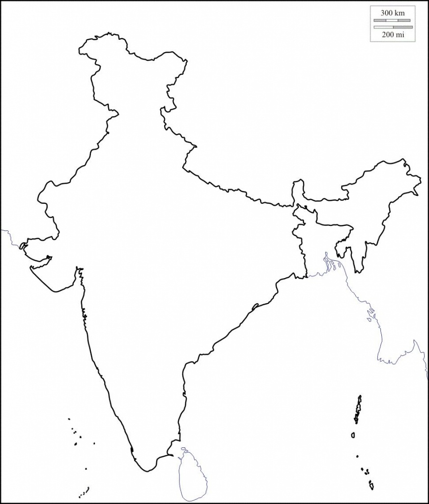Map Of India Outline | Map Of India With States In 2019 | India Map - India Outline Map A4 Size Printable