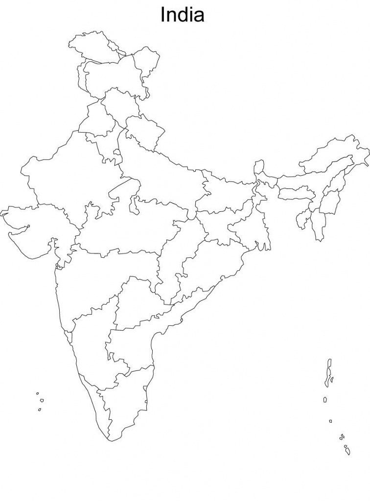 Map Of India Without Names Blank Political Map Of India Without - India Political Map Outline Printable