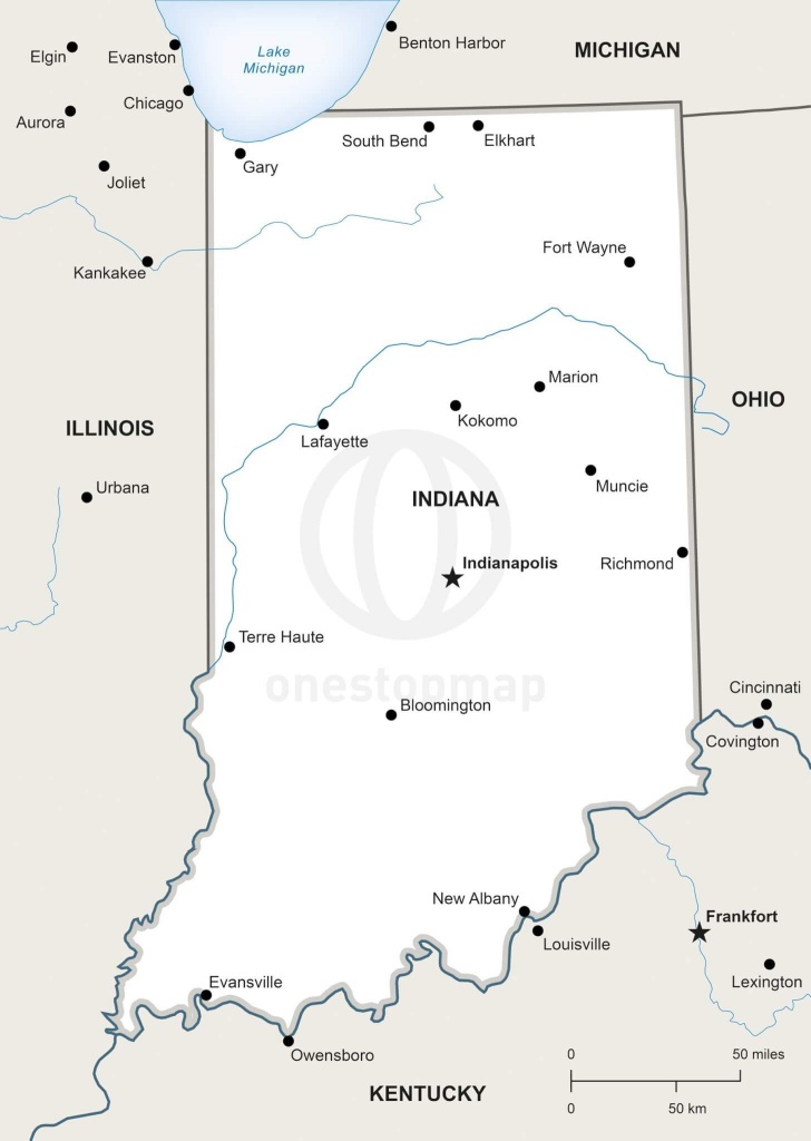 Map Of Indiana Political - Printable Map Of Indiana