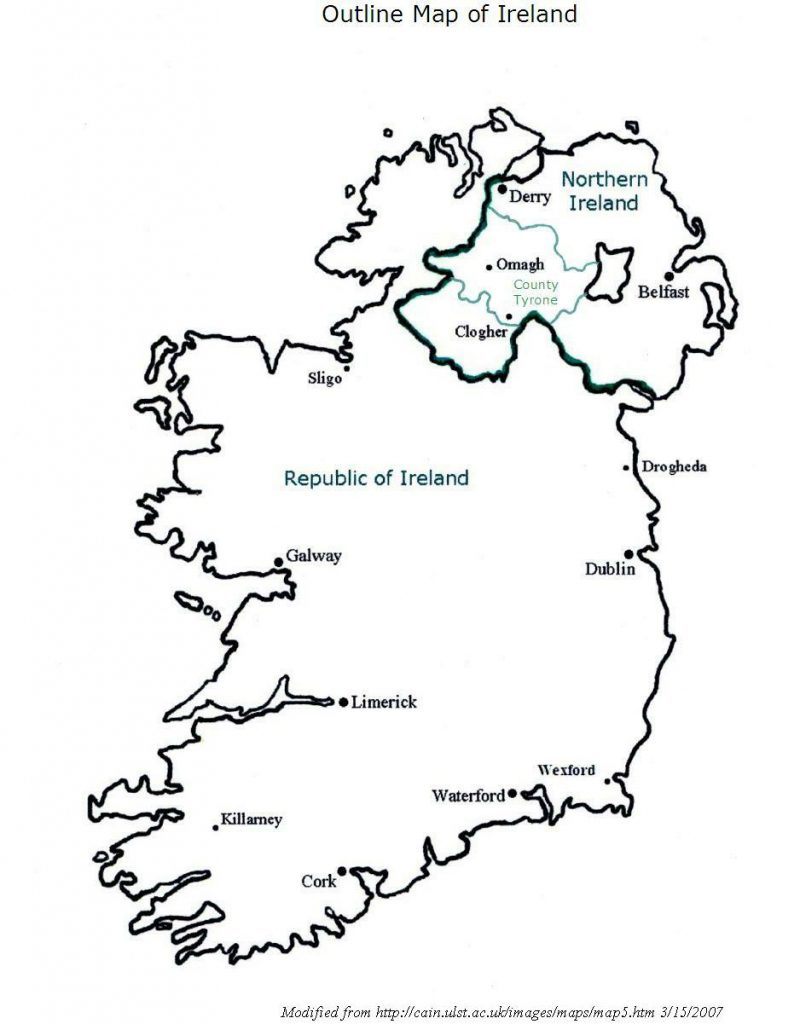 Map Of Ireland Coloring Page - Coloring Home - Printable Blank Map Of ...