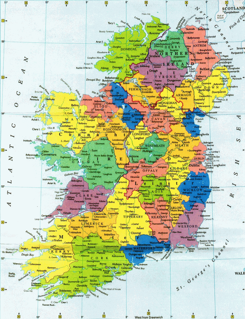 Map Of Ireland Counties And Towns Printable – Uk Map - Printable Map Of Ireland Counties And Towns