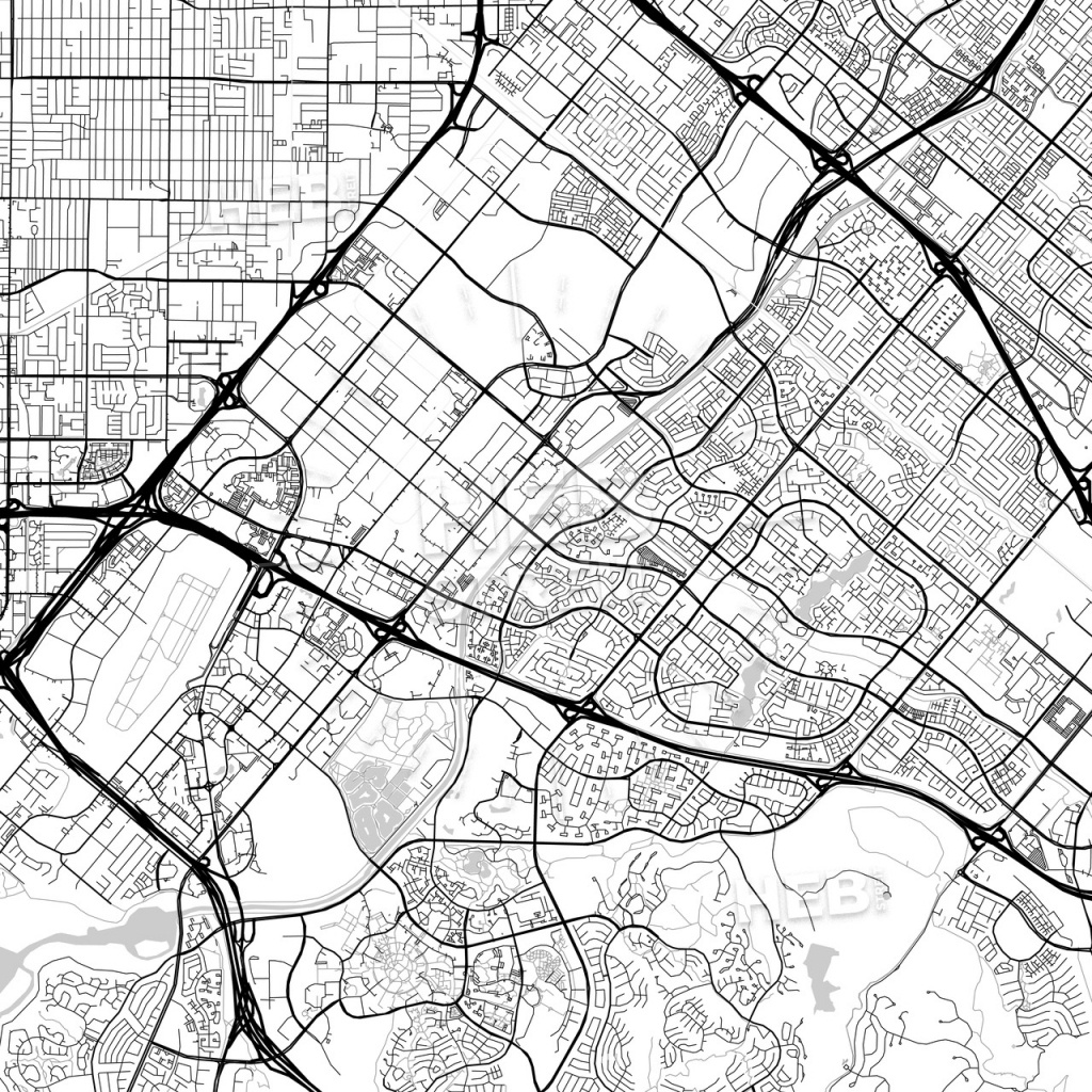 Map Of Irvine, California | Hebstreits Sketches - Irvine California Map