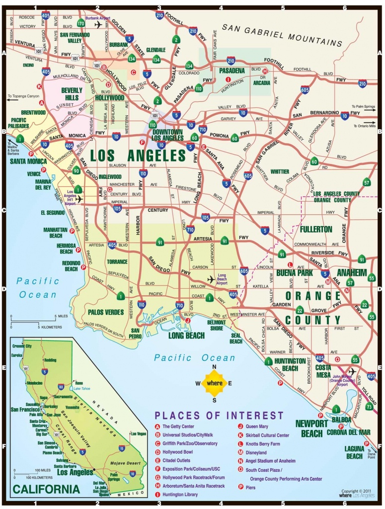 Map Of La Area California - Map Of Los Angeles Area California - Map Of Los Angeles California Area