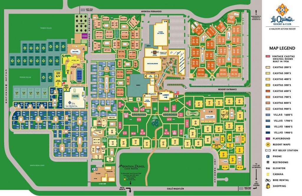 Map Of La Quinta Palm Springs Five Star Resort | Pocket Neighborhood - La Quinta California Map