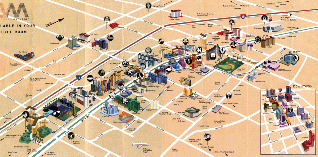 Map Of Las Vegas Strip 2016 And Travel Information | Download Free - Las Vegas Strip Map 2016 Printable