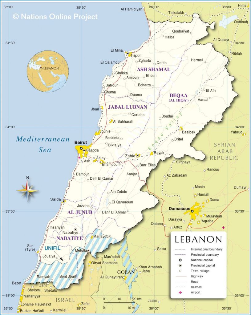 Map Of Lebanon Travel In 2019 Lebanon Map Map Lebanon Printable Map Of Lebanon 815x1024 