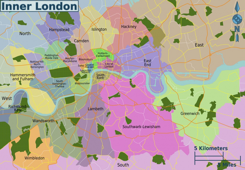 Map Of London 32 Boroughs &amp;amp; Neighborhoods - Printable Map Of London Boroughs