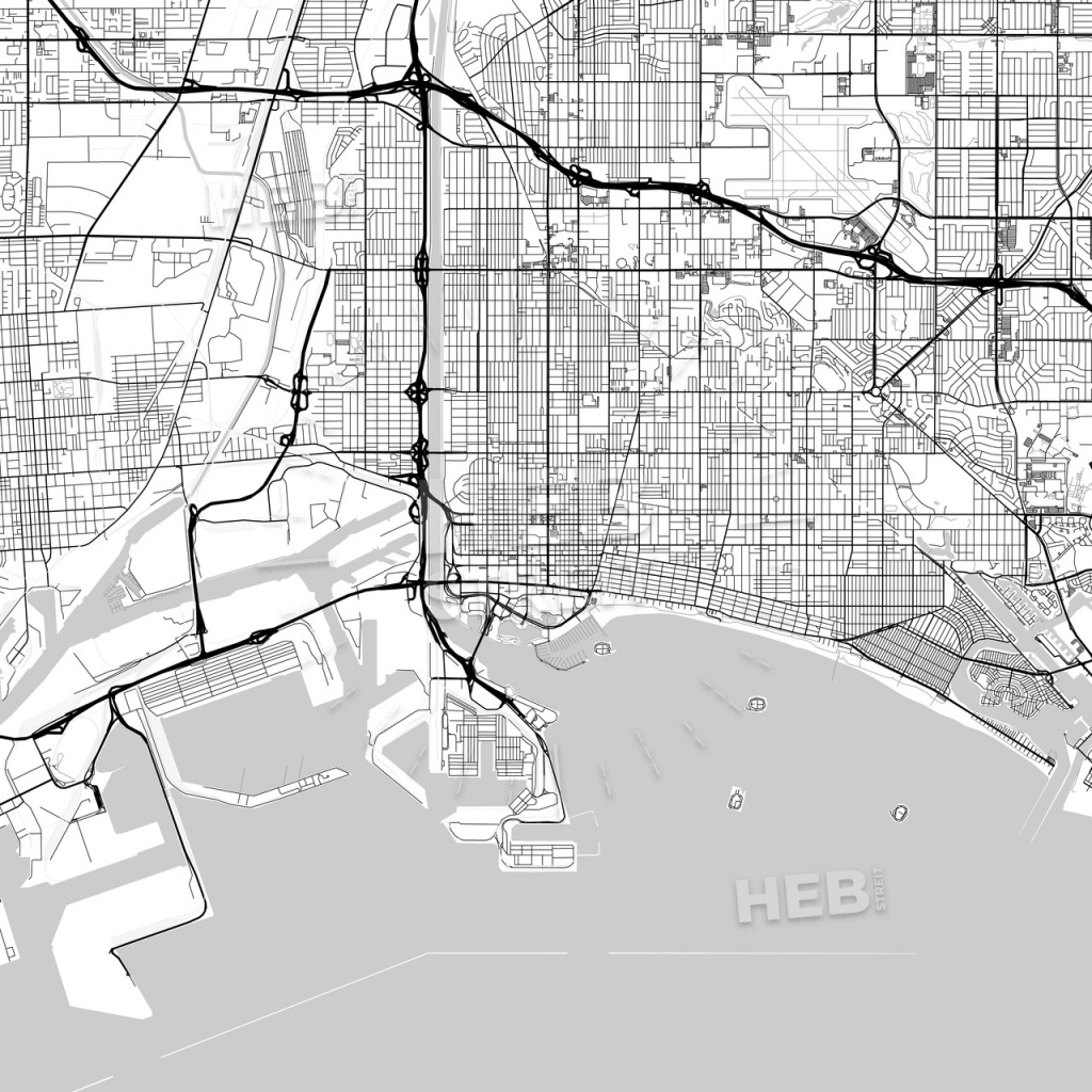 Map Of Long Beach, California | Hebstreits Sketches - Printable Map Of Long Beach Ca