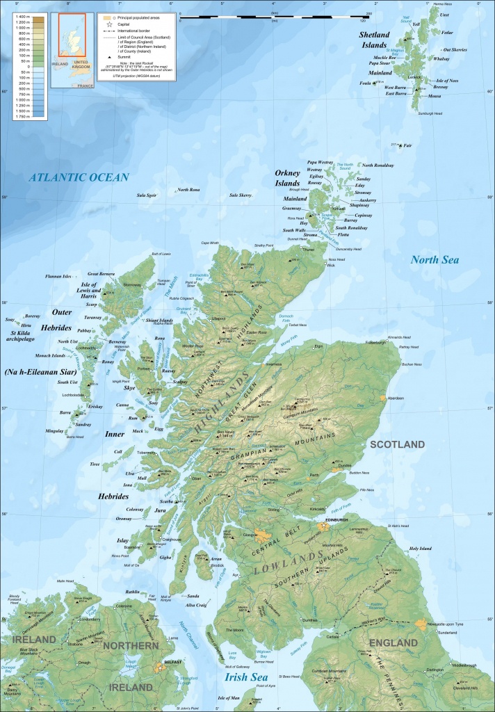 Map Of Mainland Scotland, Northern England And Ireland And - Printable Map Of Ireland And Scotland