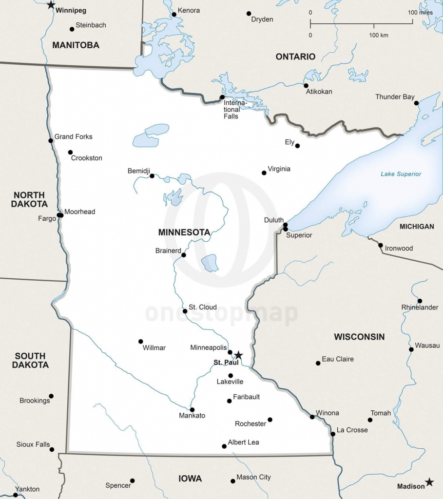 Map Of Minnesota Political - Printable Map Of Minnesota