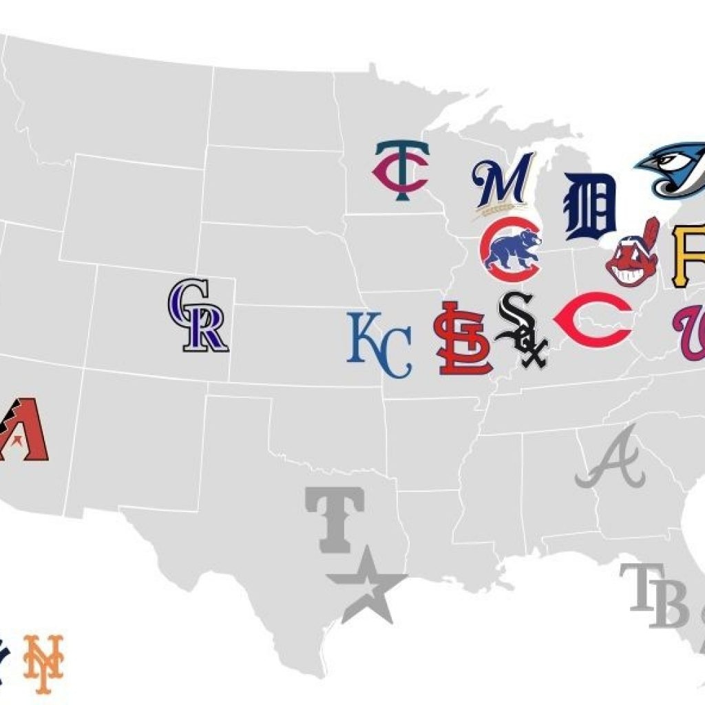 Map Of Mlb Ballparks Attend A Game In Each Fo The 30 Mlb Stadiums - Printable Map Of Mlb Stadiums
