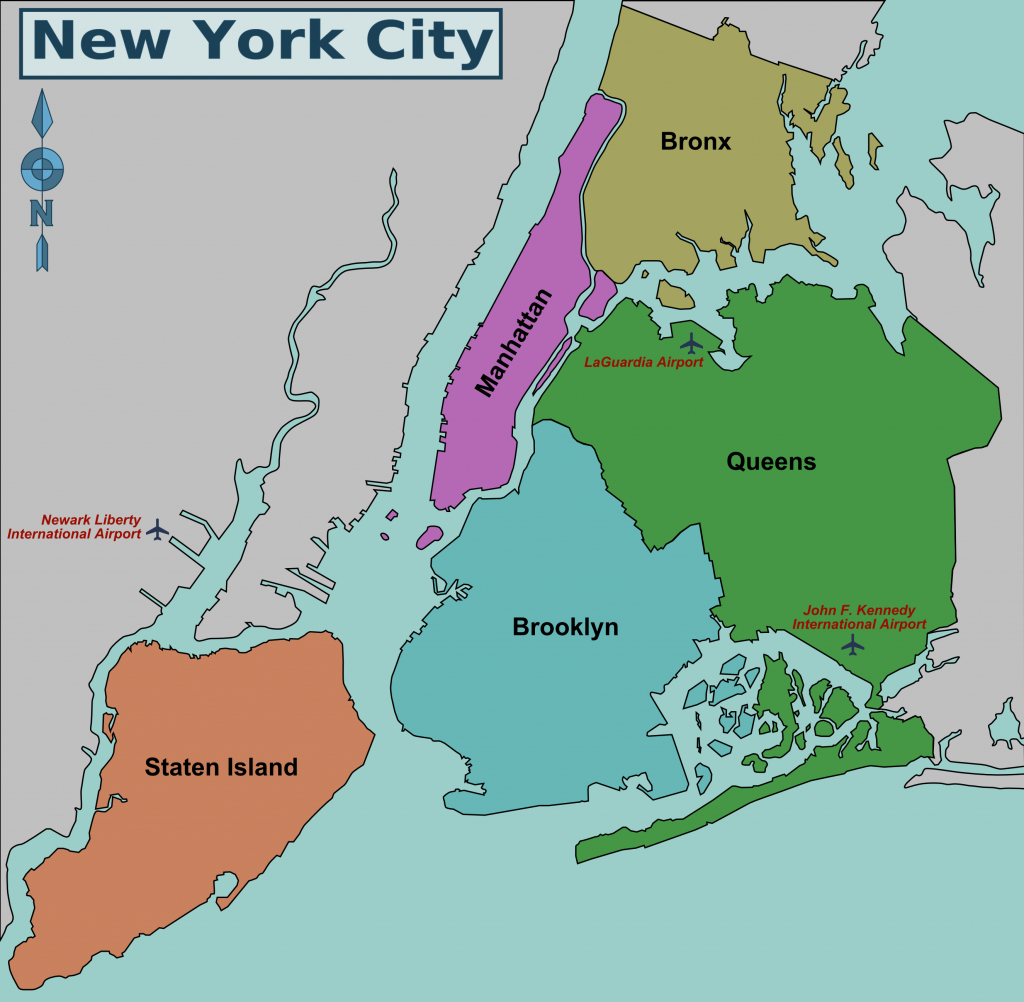 Map Of Nyc 5 Boroughs &amp;amp; Neighborhoods - Map Of The 5 Boroughs Printable