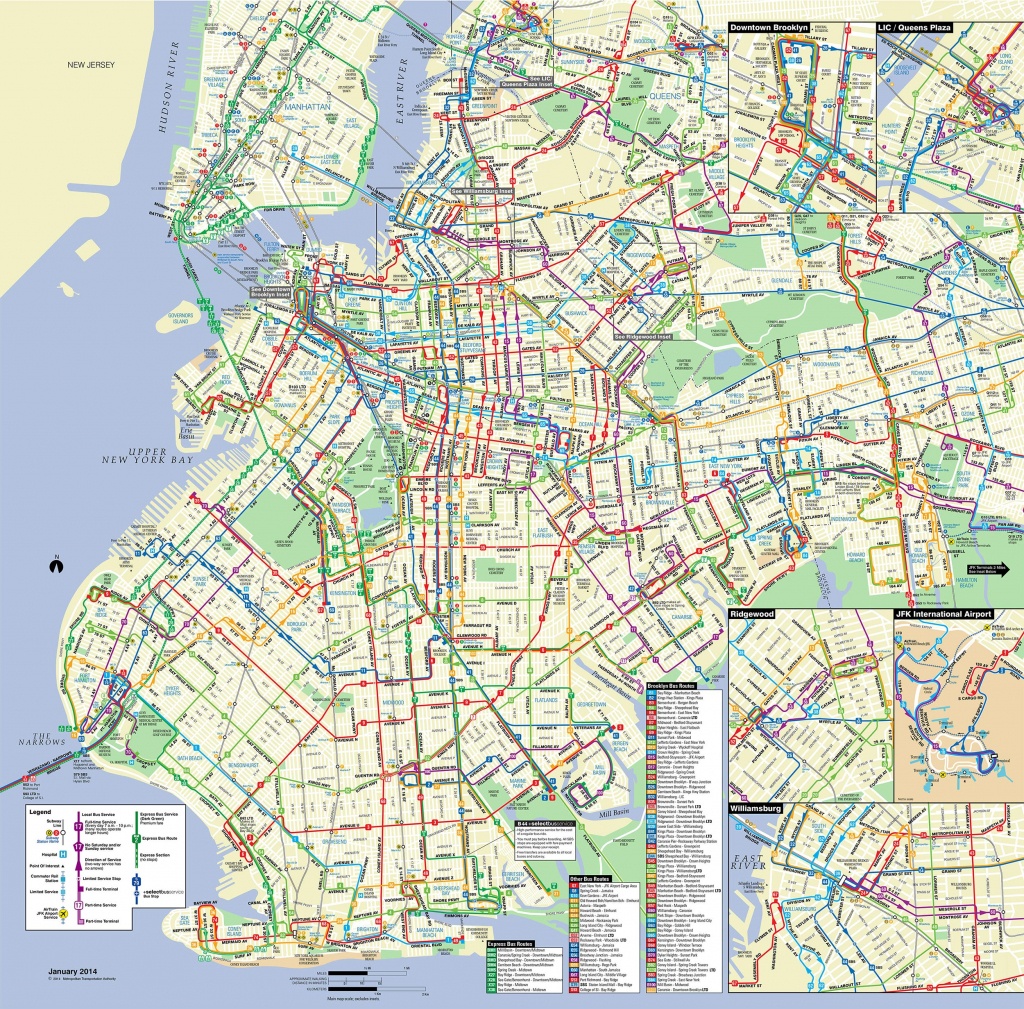 Map Of Nyc Bus: Stations &amp;amp; Lines - Printable Manhattan Bus Map