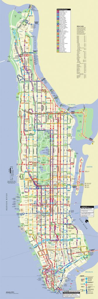 Map Of Nyc Bus: Stations & Lines - Printable Manhattan Bus Map ...