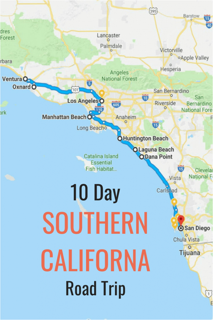 Map Of Orange County California Cities 10 Day Itinerary Best Places - Map Of Southern California Cities
