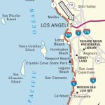 Map Of Pacific Coast Through Southern California. | Southern   California Coast Map Road Trip