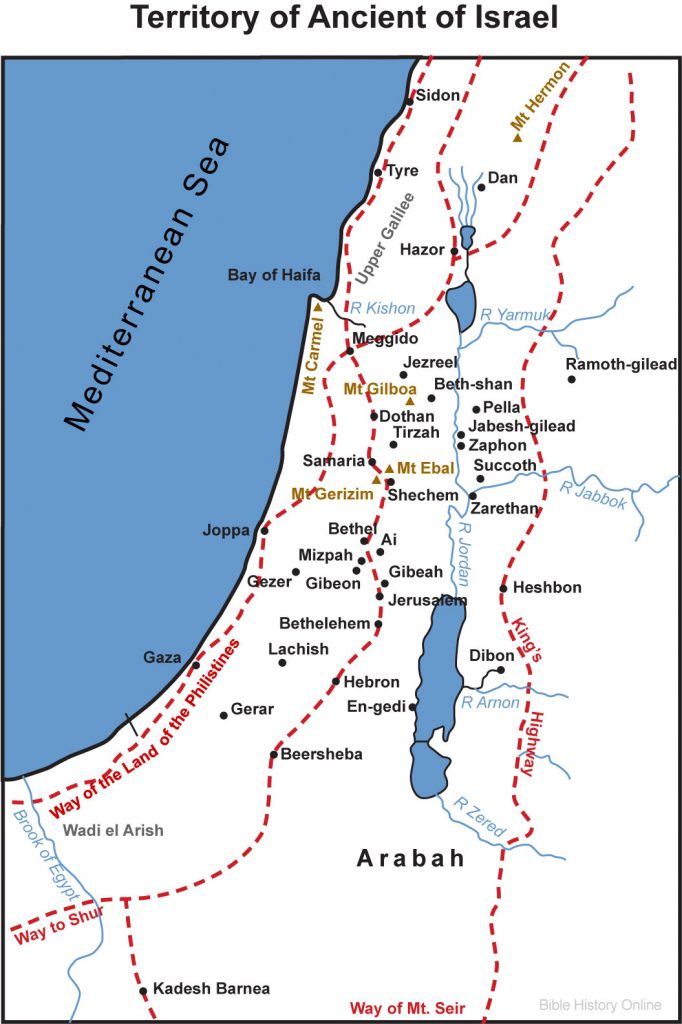 Map Of Palestine - Territory (Bible History Online) - Printable Bible ...