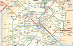 Map Of Paris Subway, Underground &amp; Tube (Metro): Stations &amp; Lines - Map Of Paris Metro Printable