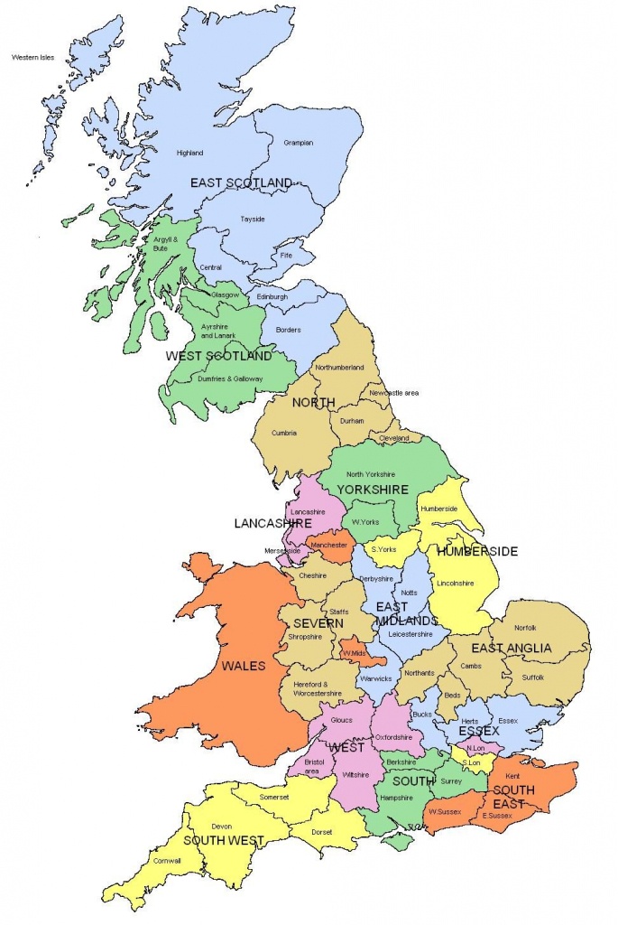 Map Of Regions And Counties Of England, Wales, Scotland. I Know Is - Printable Map Of Uk Cities And Counties
