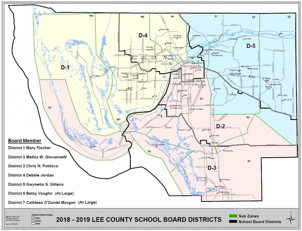 Map Of Residential Areas - Lee County Schools - Map Of Lee County Florida