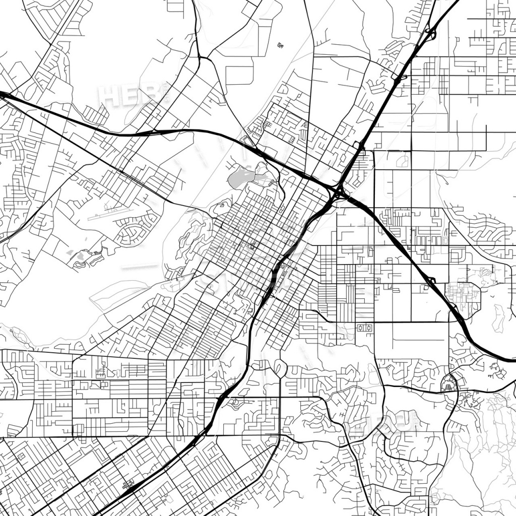Map Of Riverside, California - Printable Map Of Riverside Ca