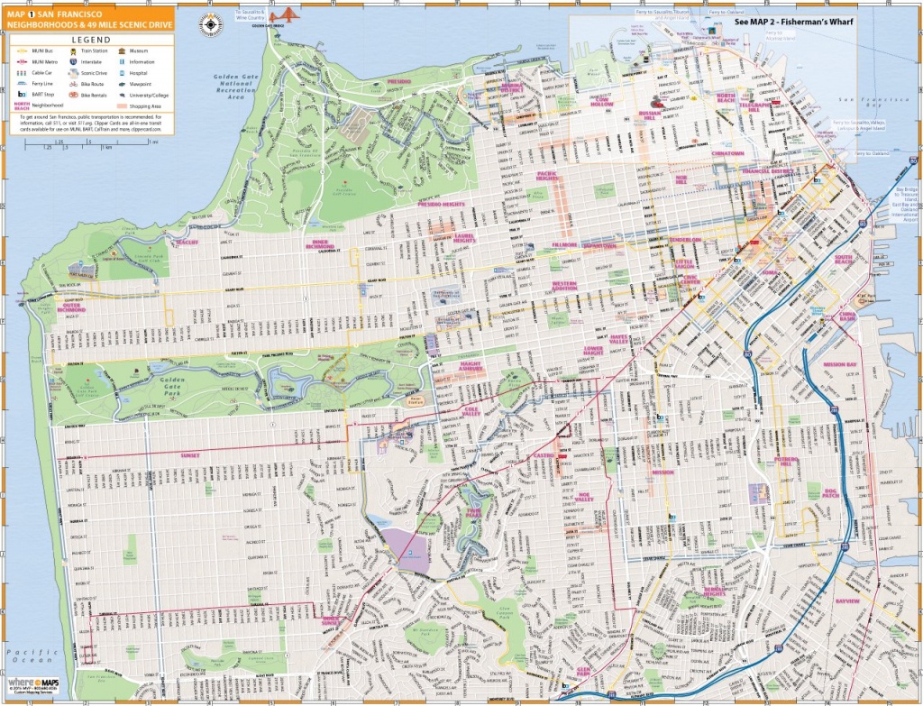 Map Of San Francisco: Interactive And Printable Maps | Wheretraveler - Printable Map Of San Francisco Bay Area