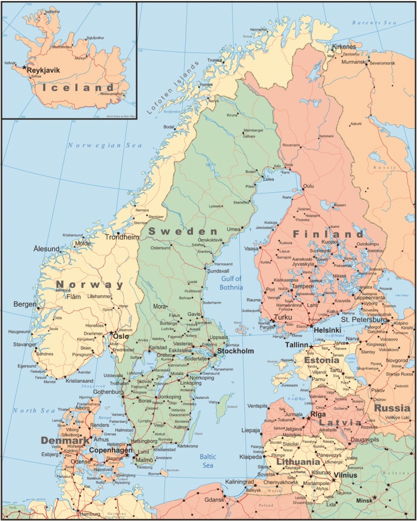 Map Of Scandinavia | Scandinavian Tours - Printable Map Of Denmark
