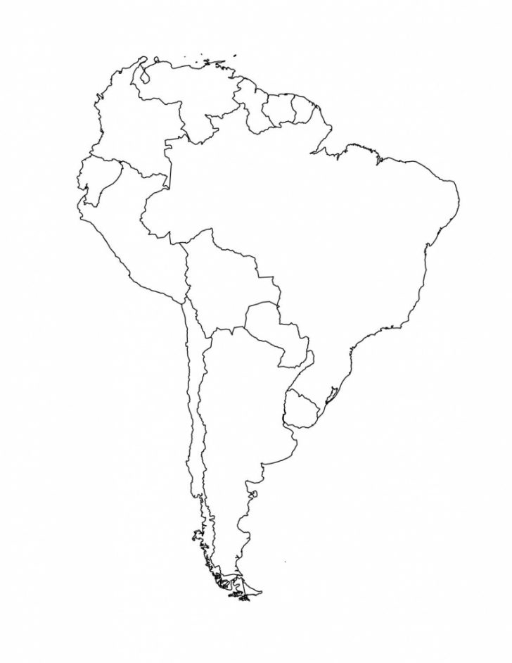 Outline Map Of North America Printable